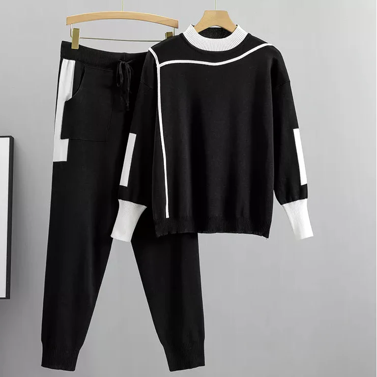 Damski komfortowy casualowy zestaw bluza i spodnie Kaitlyn