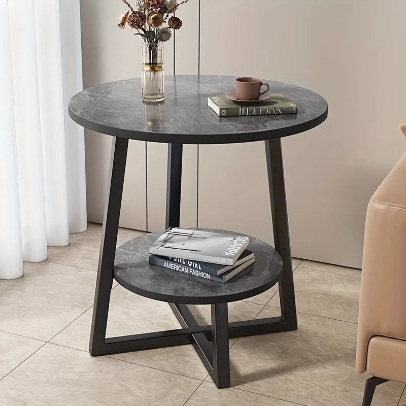 Aralynae - Stilvolle moderne zweistöckige Beistelltisch für ein elegantes Wohnzimmer