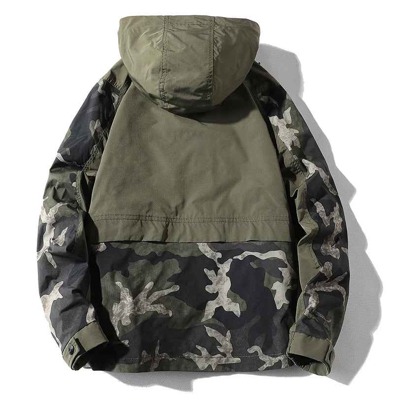 Jacke im Split-Design mit Camouflage-Muster