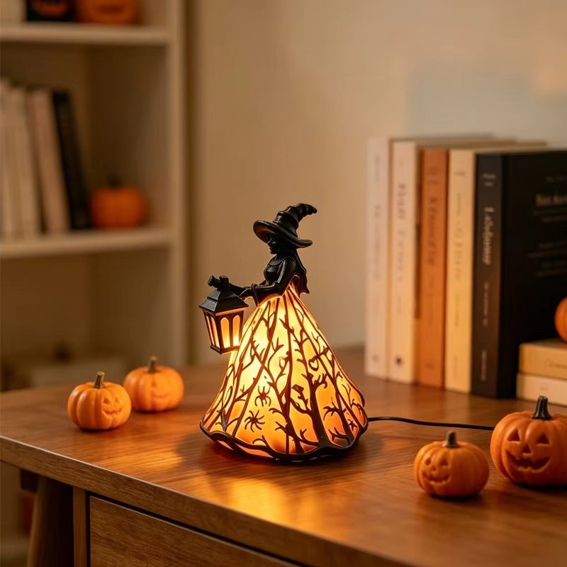 Gothic Vintage Hexenlaterne - Flammenloses LED-Design 30cm