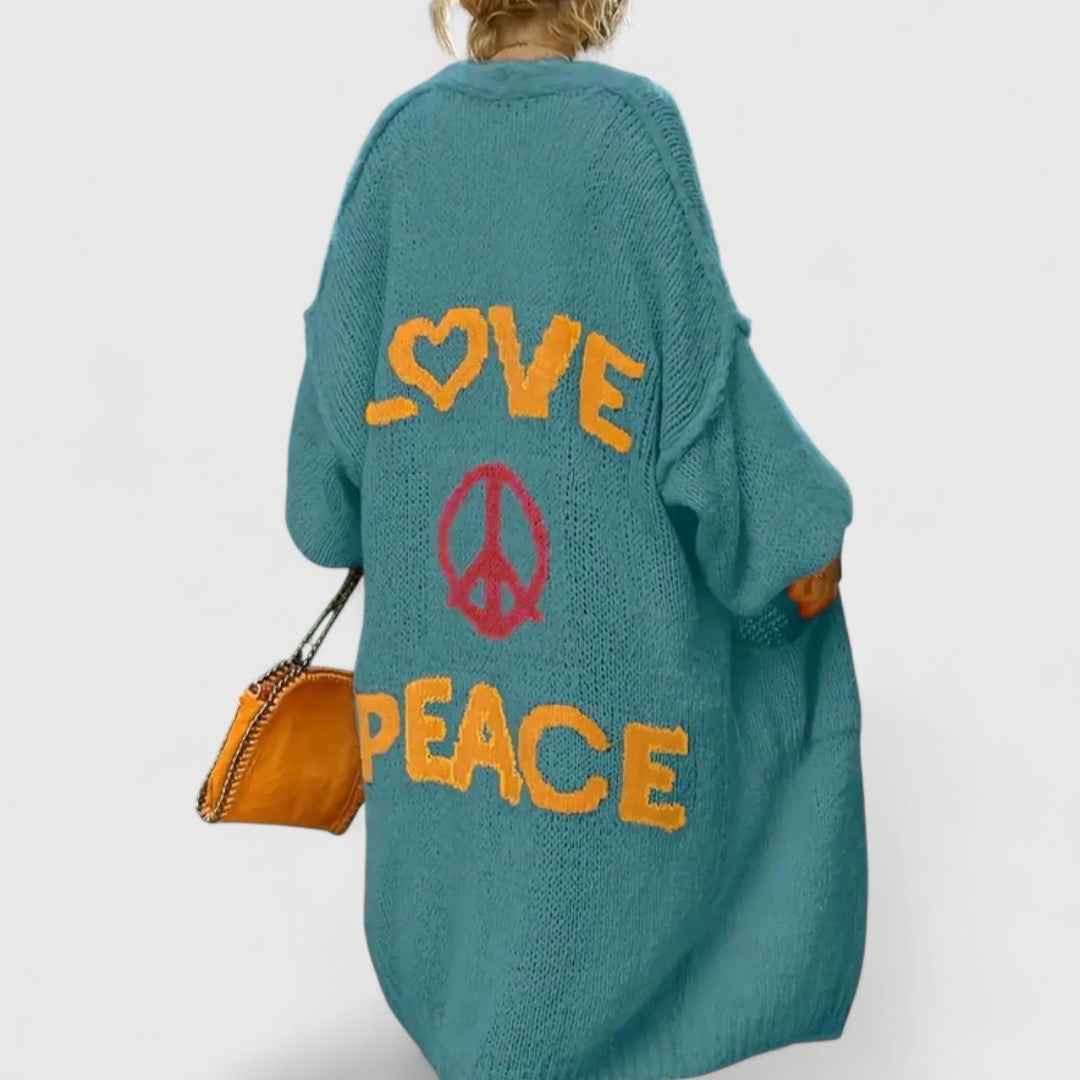 Yosha - Stylischer Patchwork-Strick-Cardigan für kuscheligen Chic