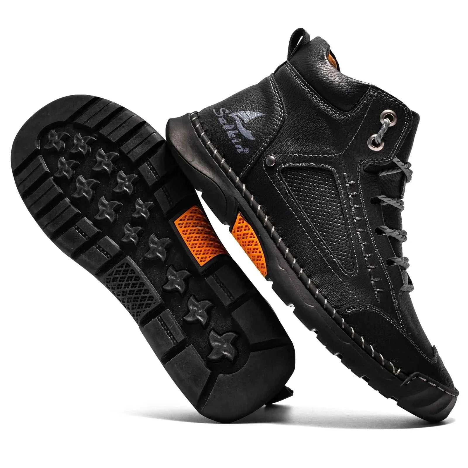 Lässige Leder-High-Top-Sneaker für den Alltag