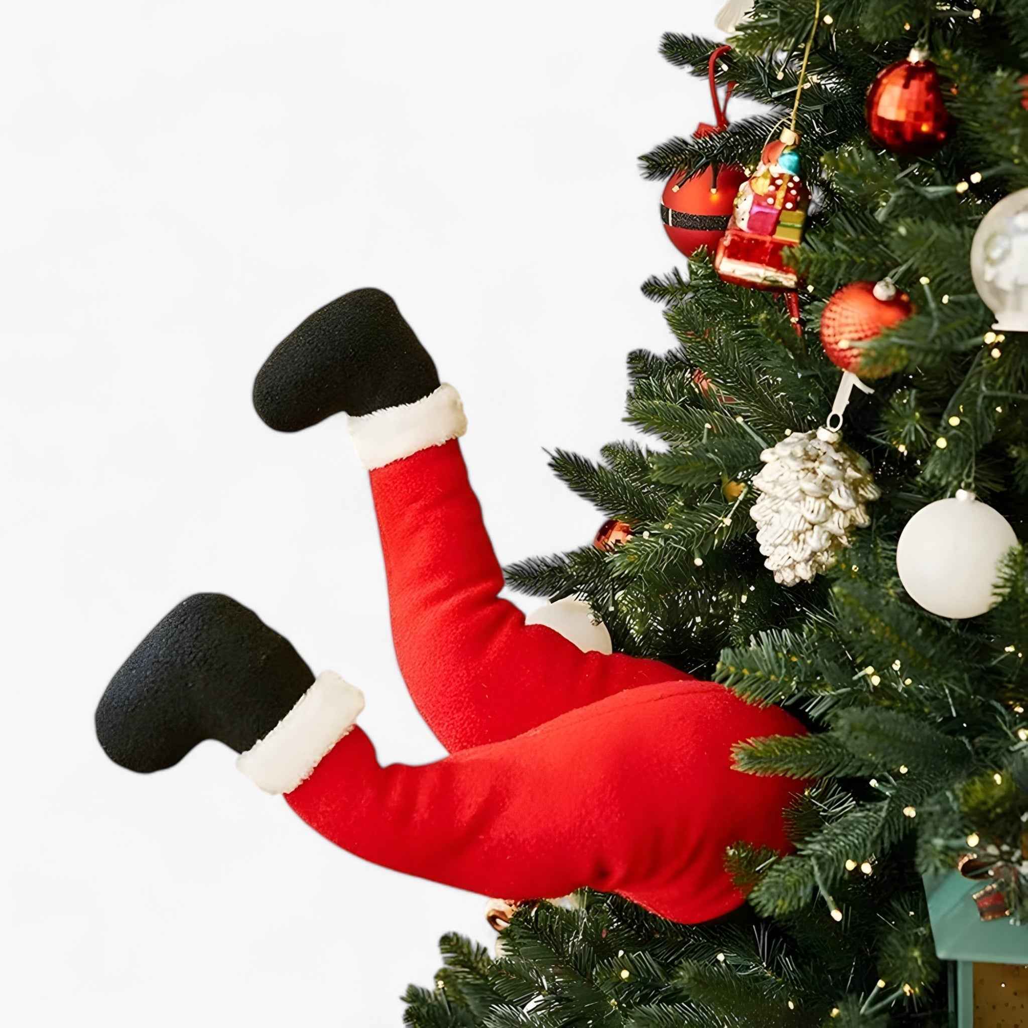 SantaHug | Festive Weihnachtsdekoration mit 105 cm – Fügen Sie Ihrer Tanne einen lustigen und charmanten Akzent hinzu