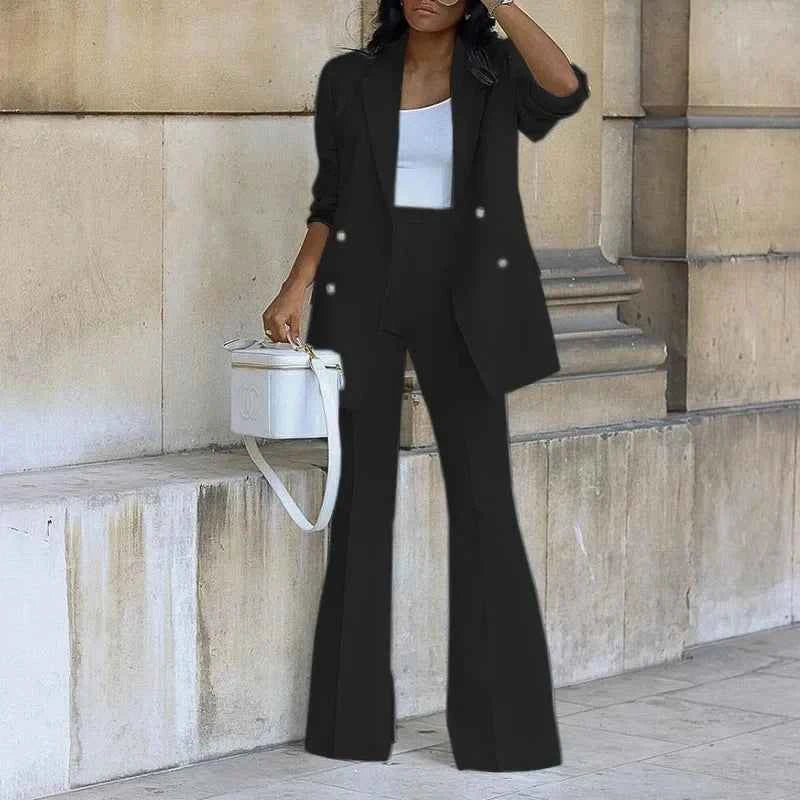 Lauren | Elegantes formelles Anzugset mit maßgeschneidertem, langem Blazer für Damen