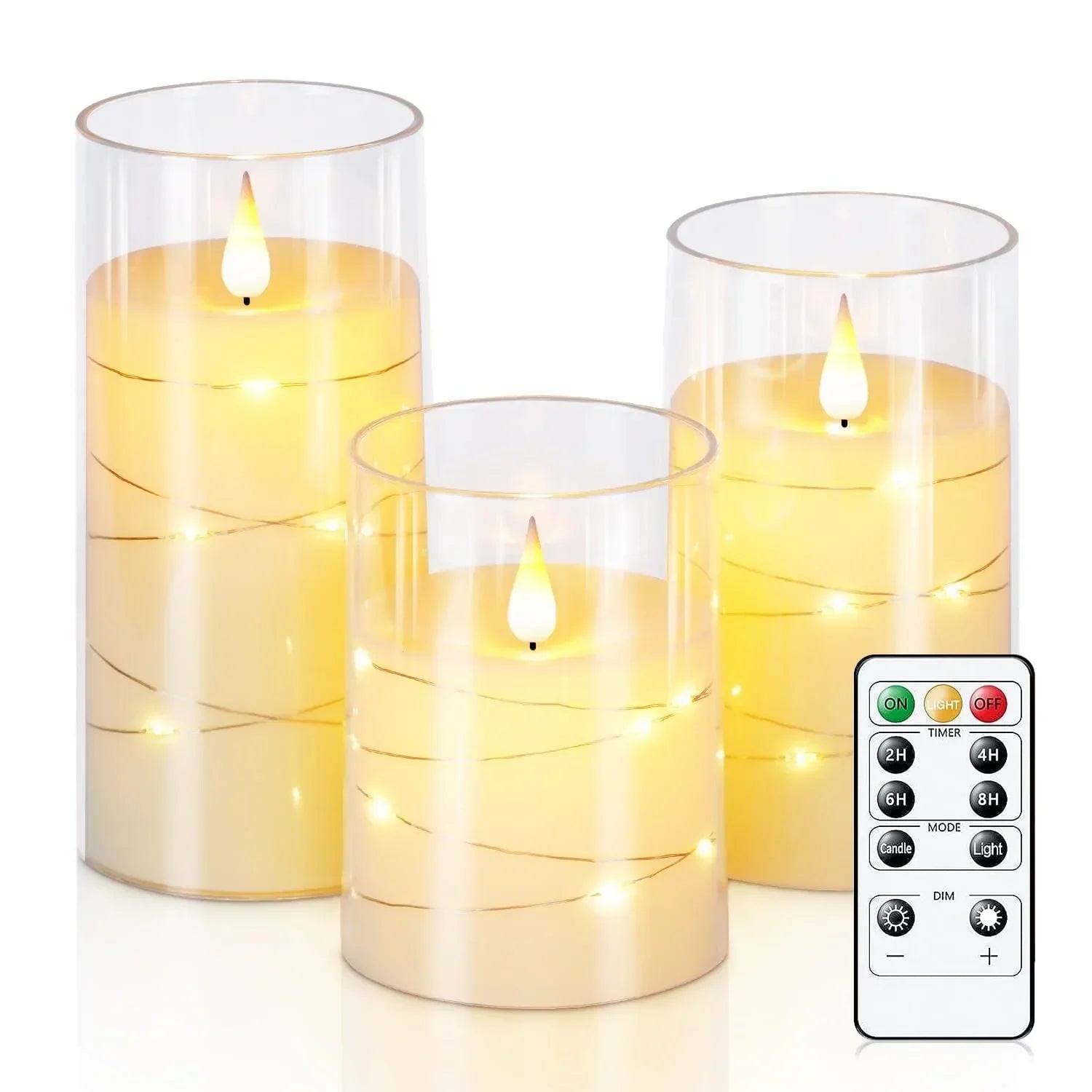 Flameflex - Kerzen mit LED ohne Flamme mit realistischem Effekt für eine warme und sichere Atmosphäre