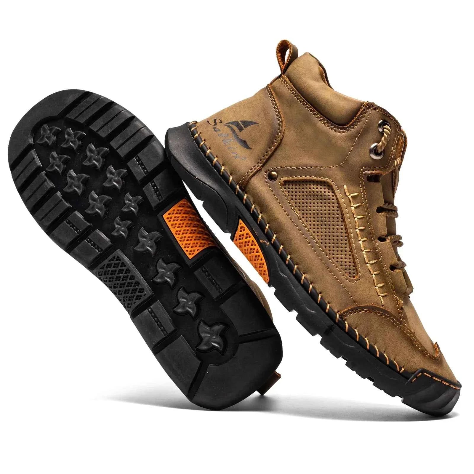 Lässige Leder-High-Top-Sneaker für den Alltag
