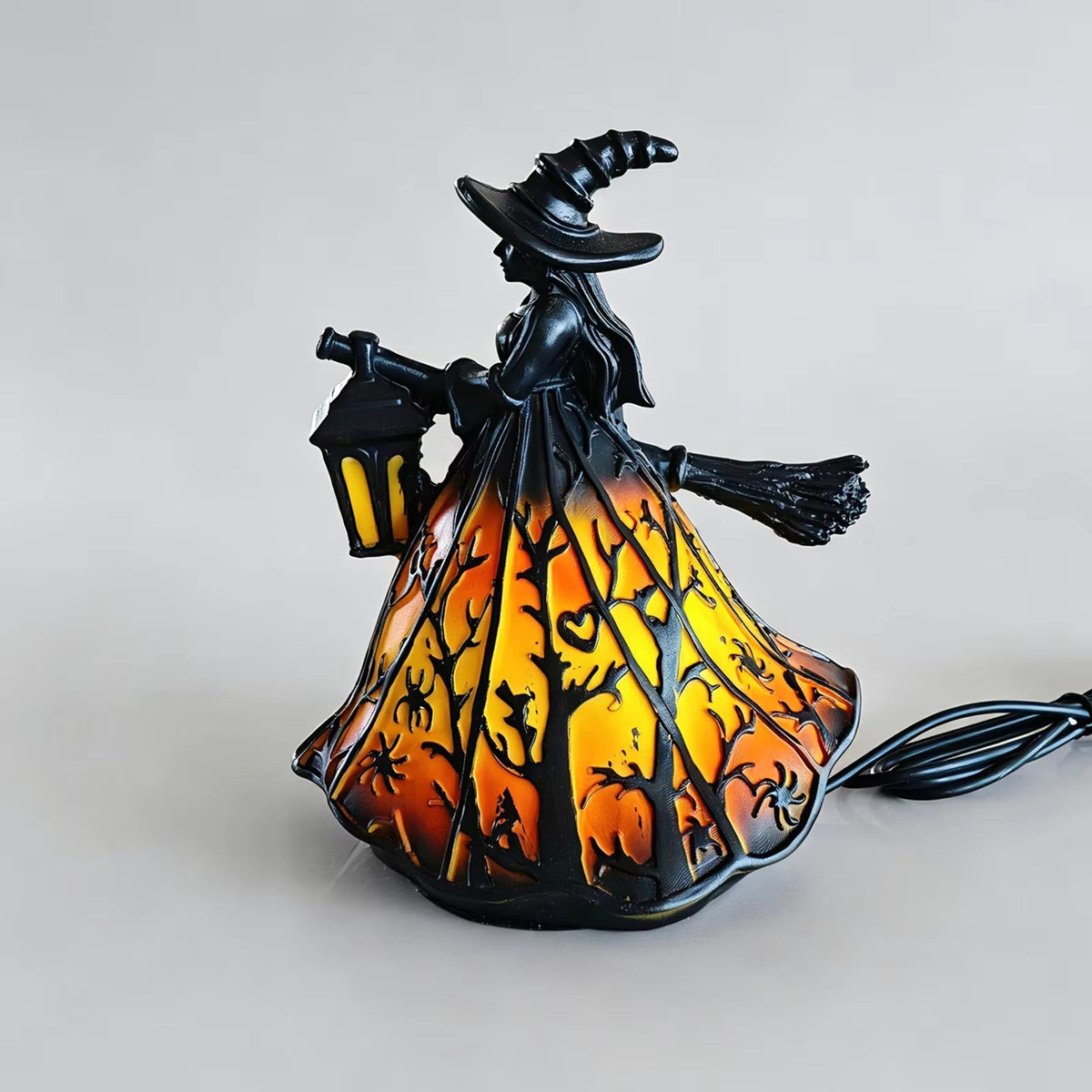 Gothic Vintage Hexenlaterne - Flammenloses LED-Design 30cm