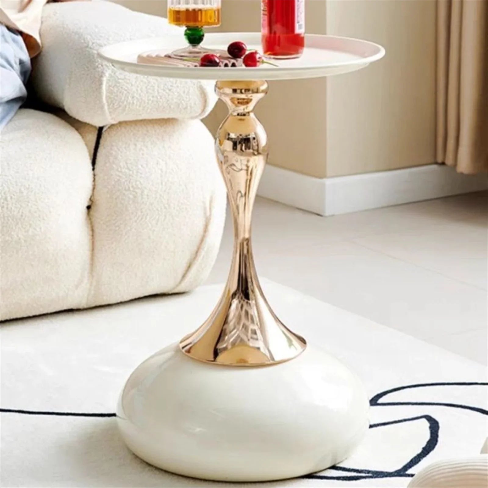 Auranelle – Italienisches Design Luxer kleiner runder Beistelltisch für ein elegantes und modernes Interieur
