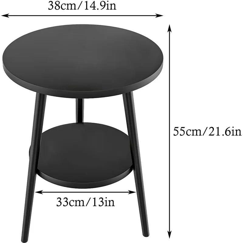 Cirenya - Stilvolle runde Zweiteilige Beistelltisch mit modernem Design für ein elegantes Wohnzimmer