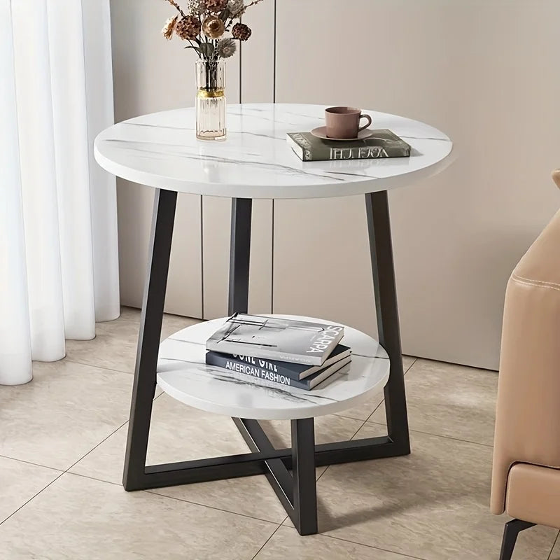 Aralynae - Stilvolle moderne zweistöckige Beistelltisch für ein elegantes Wohnzimmer