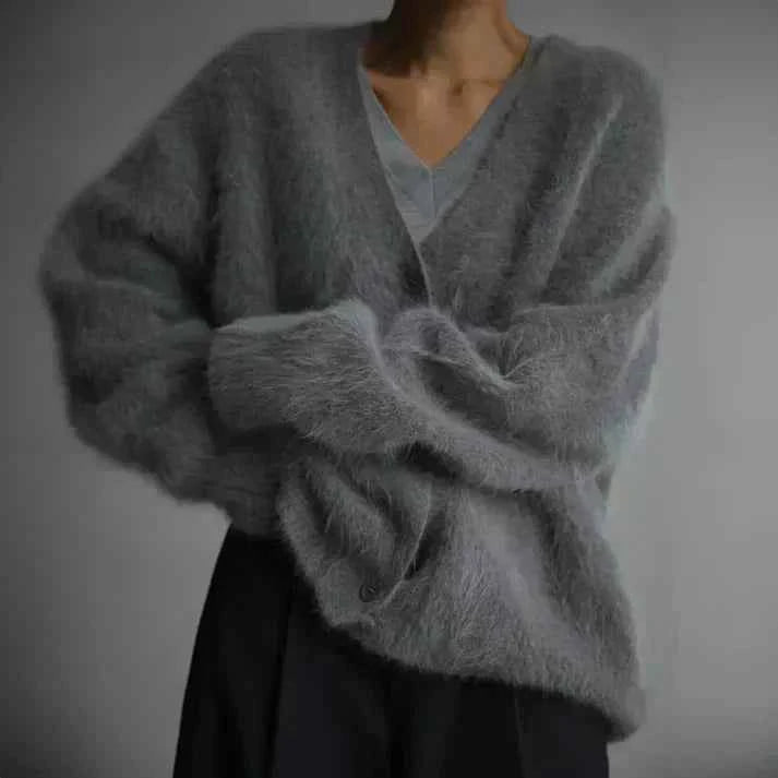 ADELE™ - Fuzzy Mohair Cardigan