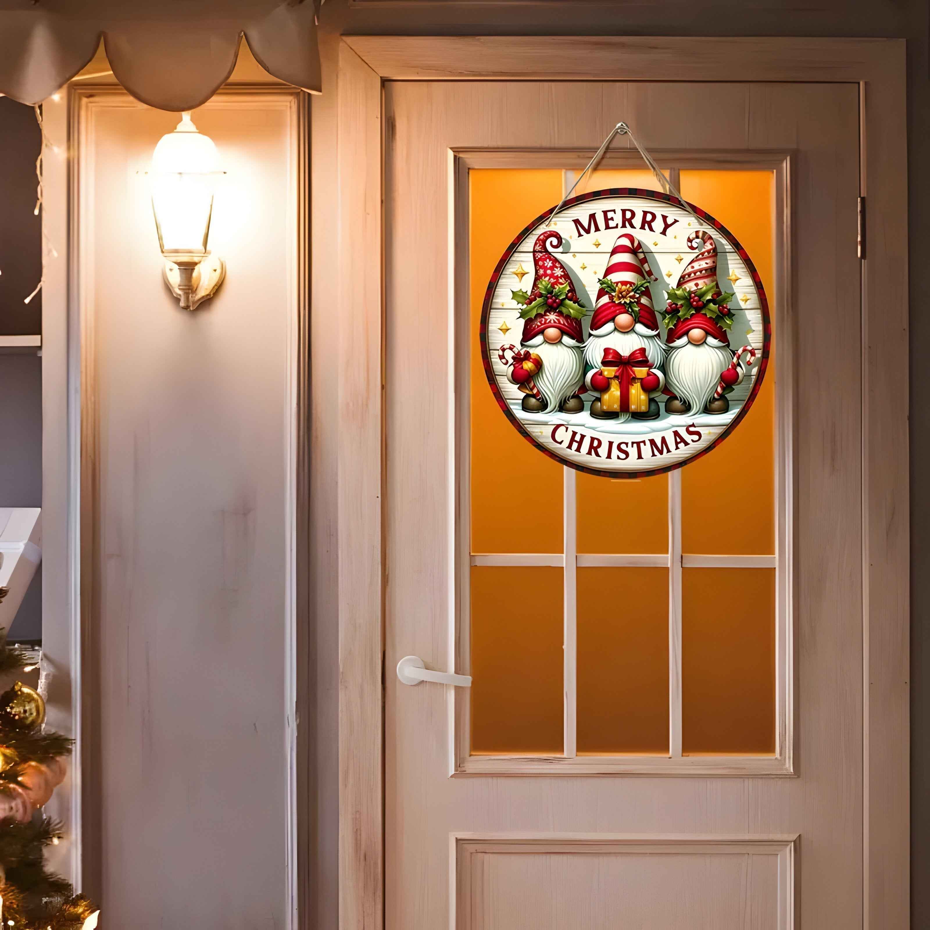 Festliche Emily-Dekoration | Holzgnom-Paneel – Verleihen Sie Ihrem Zuhause eine magische und phantasievolle Note