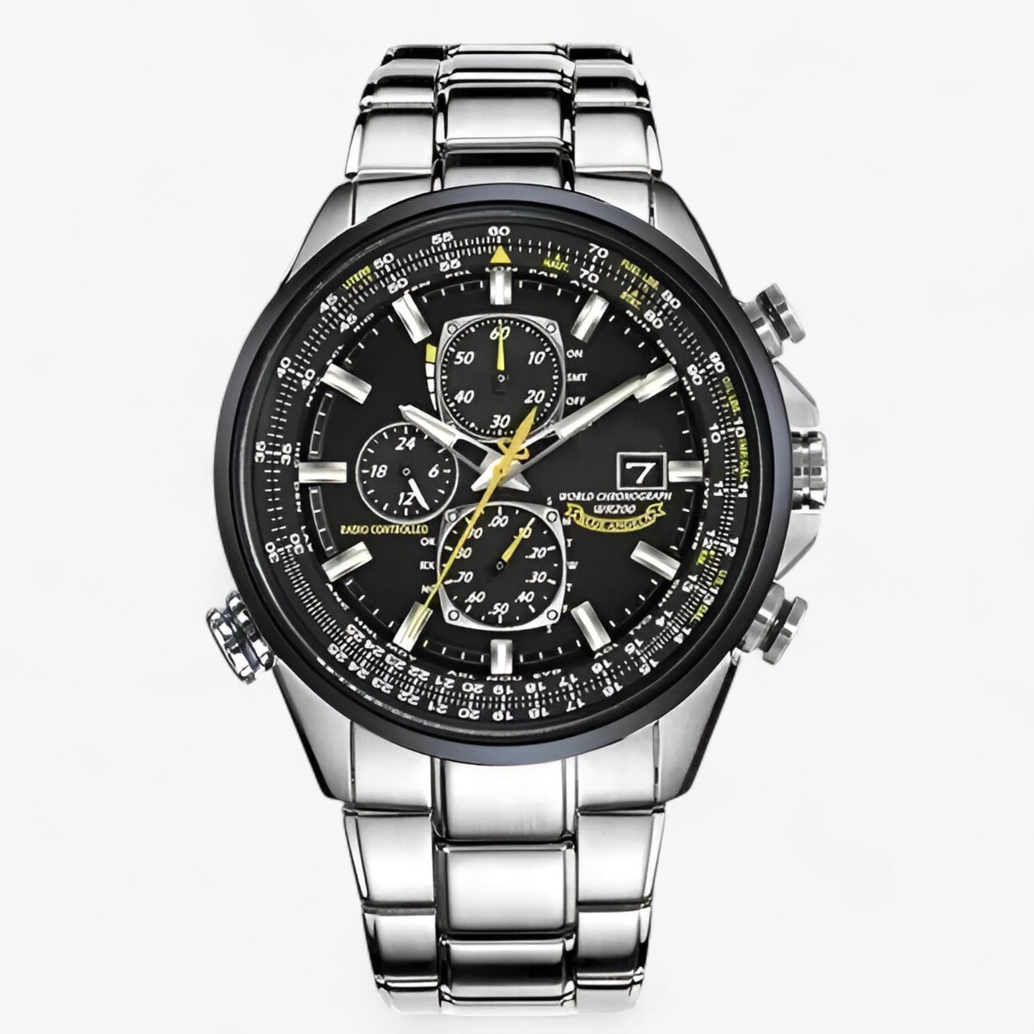 Uhr Chronograph Herr MultiSteel 42mm, Stahl Silber, Zifferblatt Blau Elegant