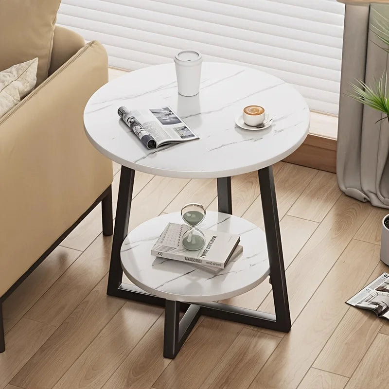 Aralynae - Stilvolle moderne zweistöckige Beistelltisch für ein elegantes Wohnzimmer