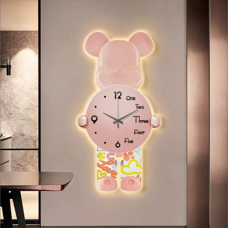 Niedliche Bärenuhr - Charmante Bären-Cartoon-Klingel für eine verspielte und süße Note