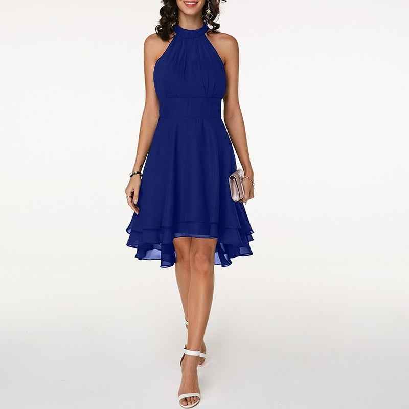 Midikleid Damen elegant - Fließender Schnitt mit Rüschendetails