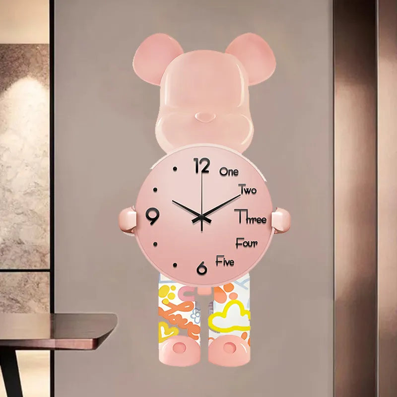 Niedliche Bärenuhr - Charmante Bären-Cartoon-Klingel für eine verspielte und süße Note