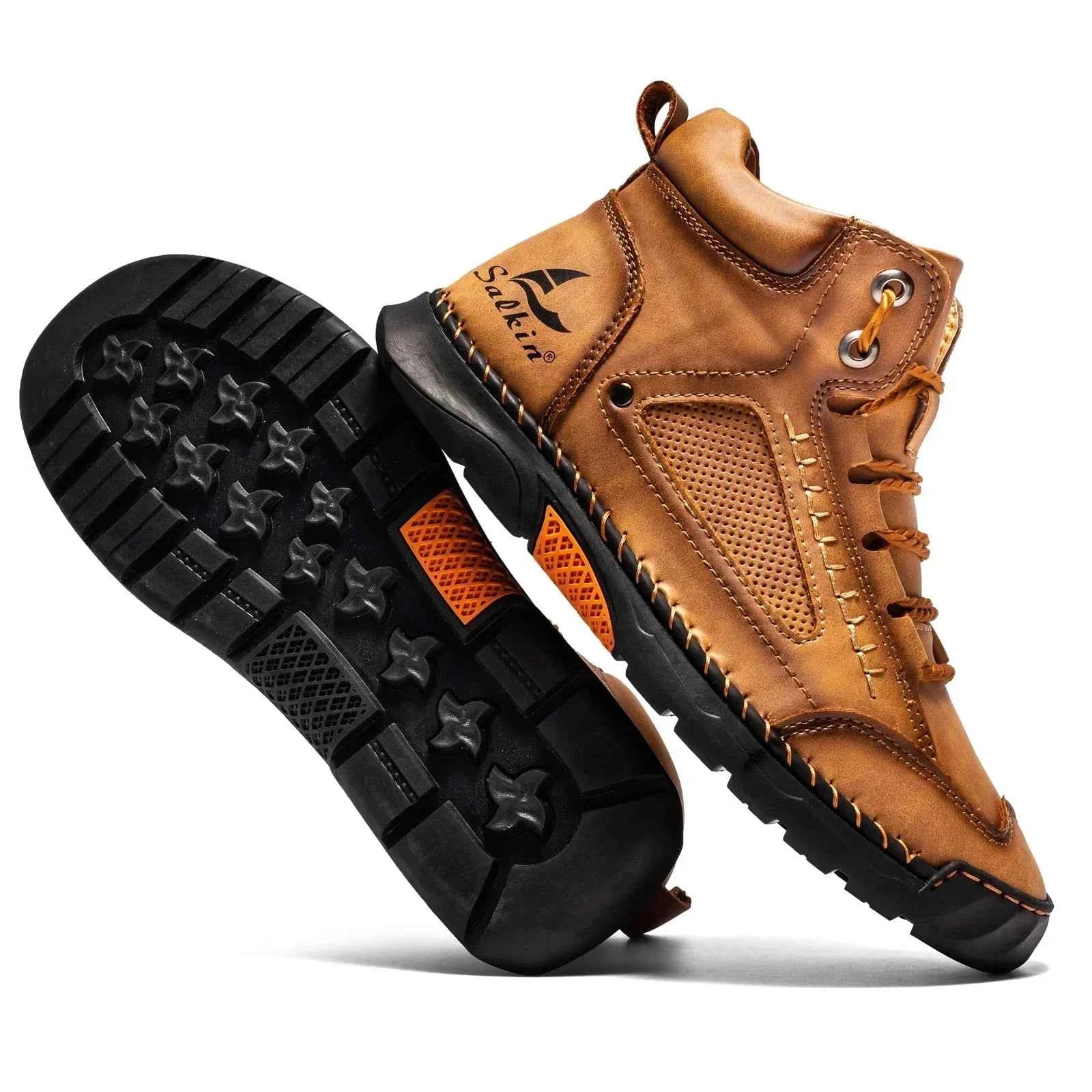 Lässige Leder-High-Top-Sneaker für den Alltag