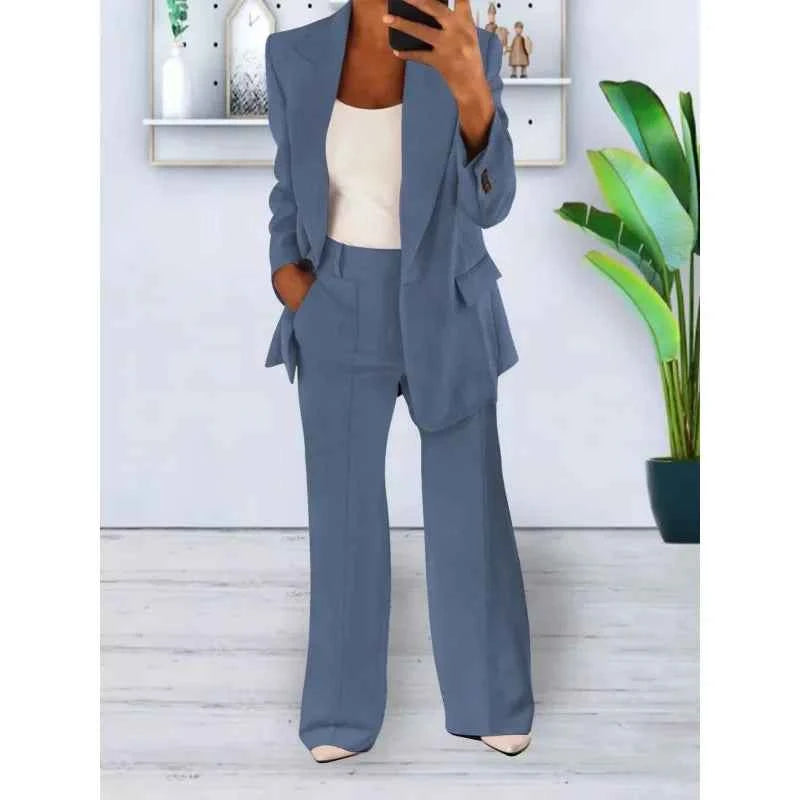 Kayla | Elegantes formelles Anzugset mit langem, maßgeschneidertem Blazer für Damen
