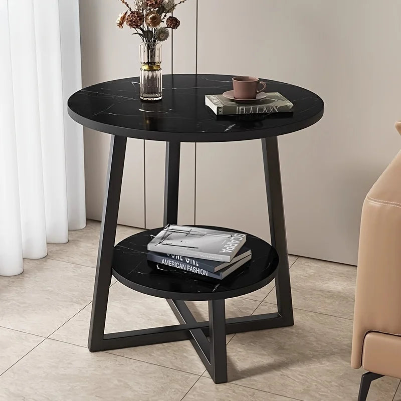 Aralynae - Stilvolle moderne zweistöckige Beistelltisch für ein elegantes Wohnzimmer