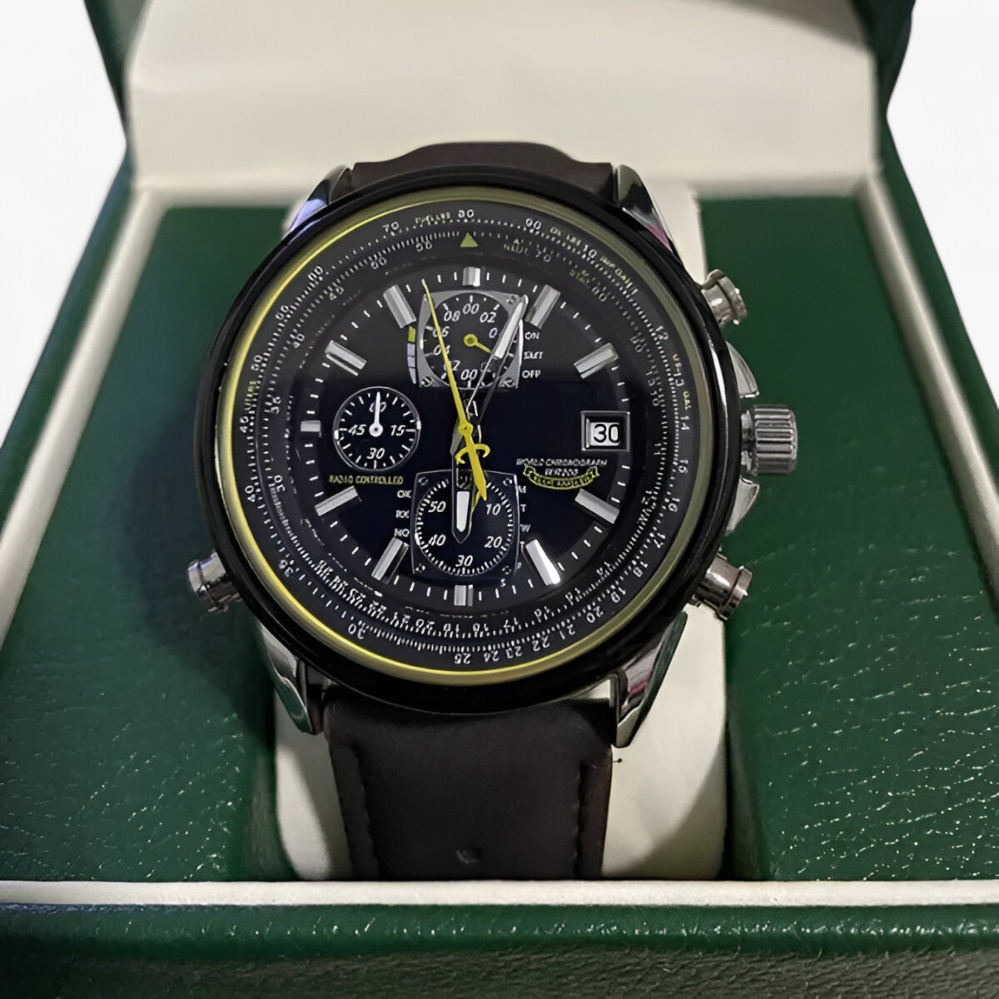 Uhr Chronograph Herr MultiSteel 42mm, Stahl Silber, Zifferblatt Blau Elegant
