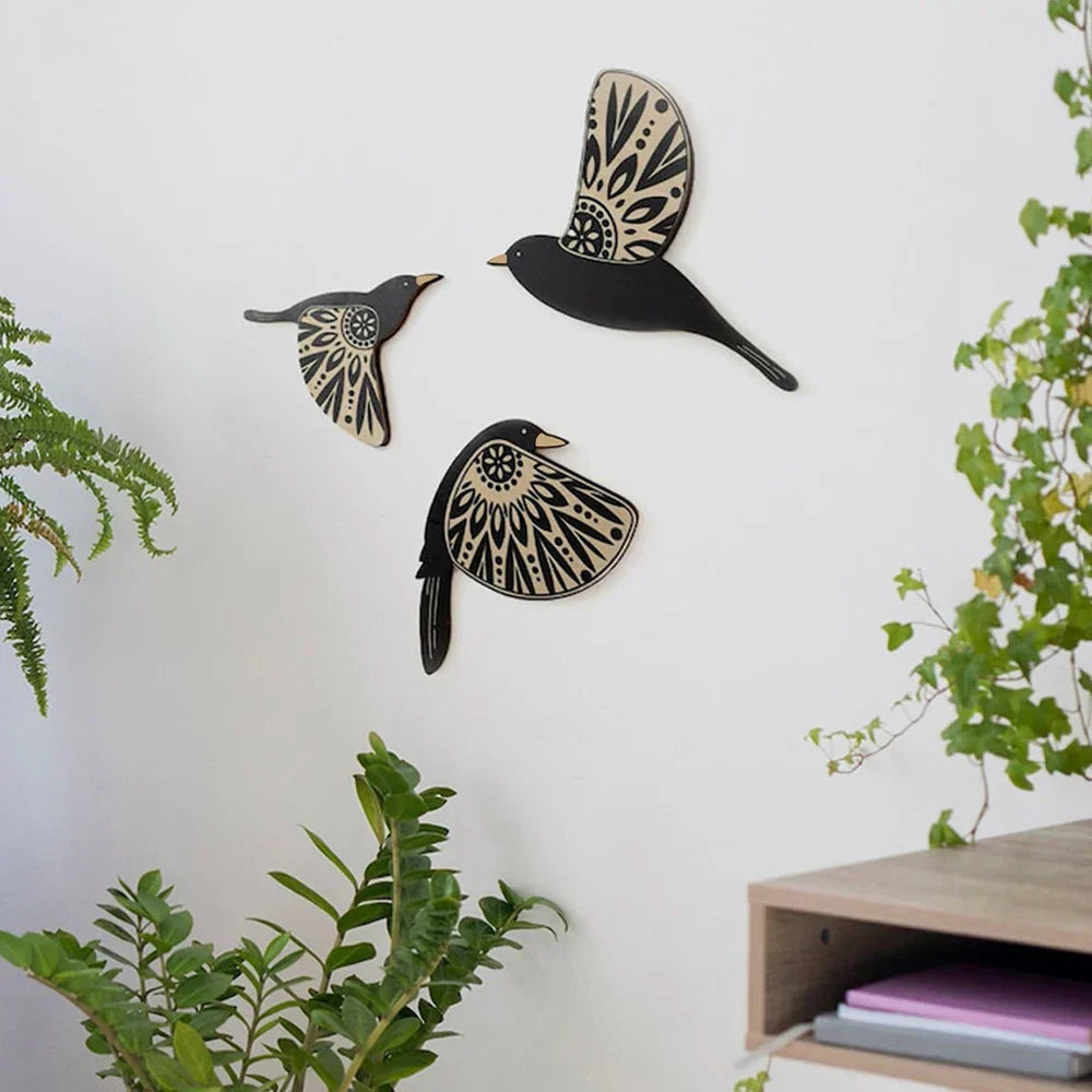 Chirp - Elegantes Vogelwanddekoration | Naturelement Akzent für ein stilvolles Zuhause