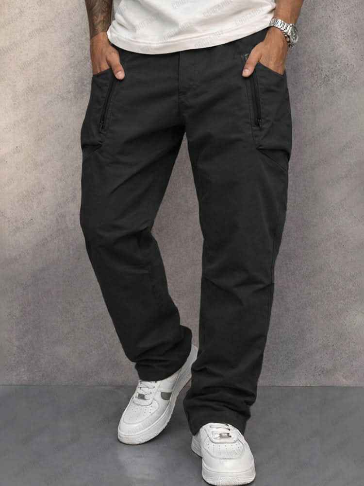 Herren Baumwoll-Cargohose - robust, bequem, mit Sicherheitstaschen