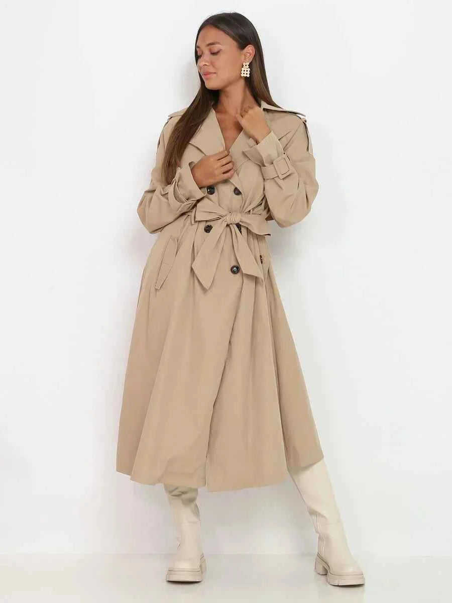Bodil | Schlanker und eleganter langer Trenchcoat für Damen
