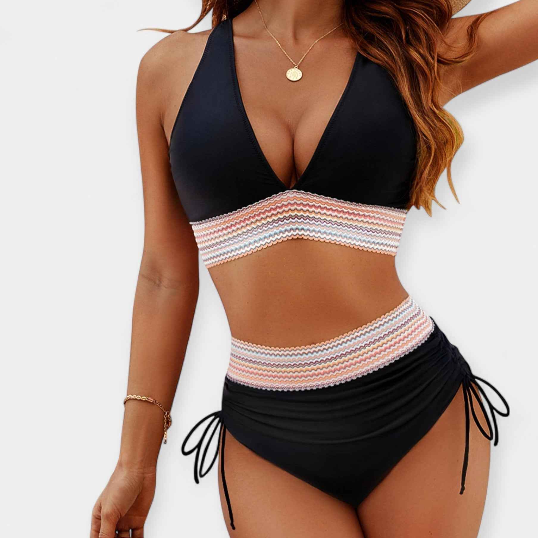 Hochtaillierter Bikini mit Polsterung