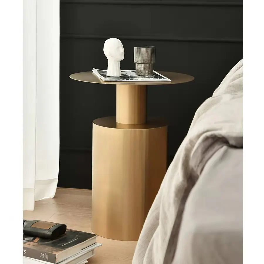 Orythea - Stilvoller Moderner Runder Beistelltisch mit Minimalistischem Design für das Schlafzimmer