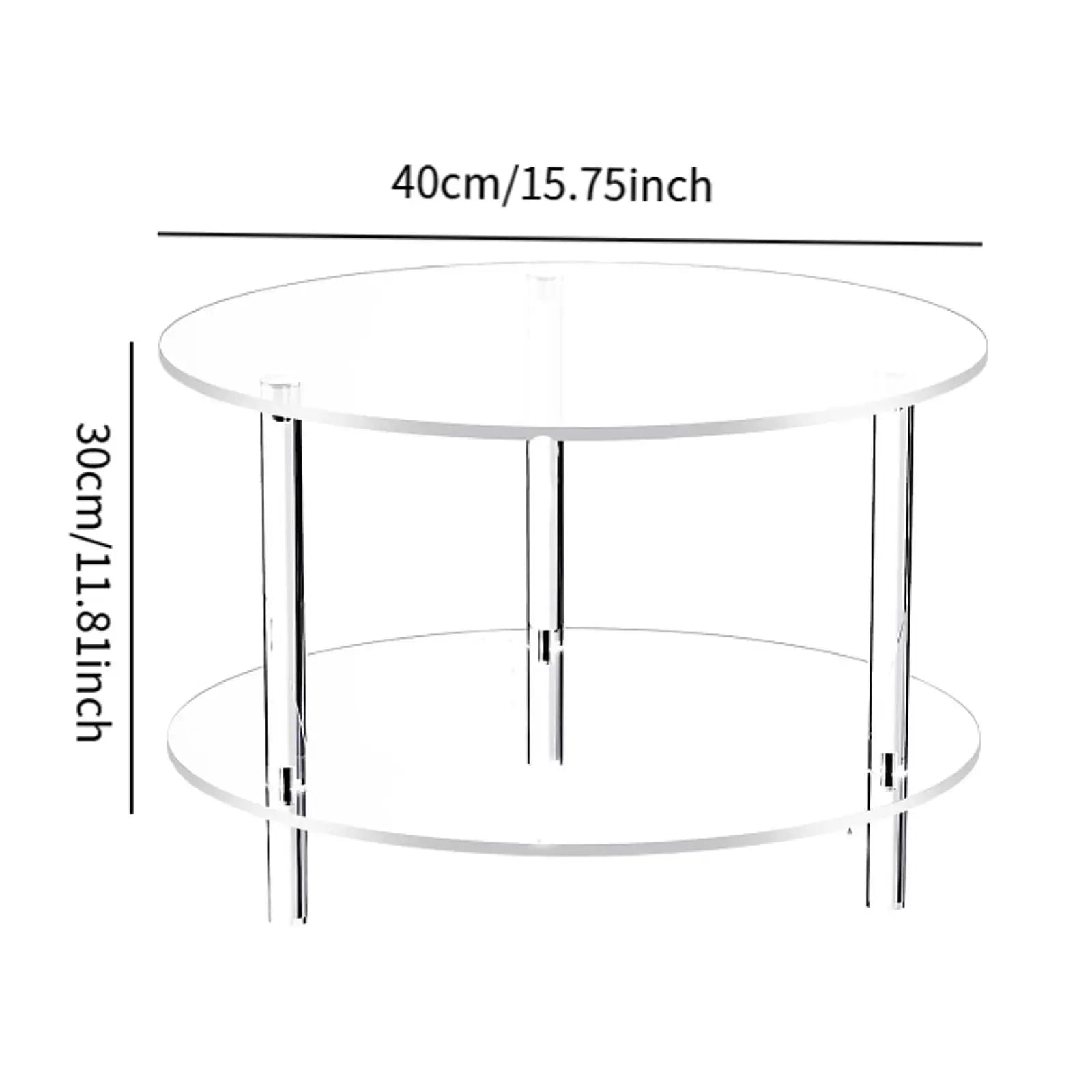 Seralya - Stilvolle Minimalistische Acryl Beistelltisch mit Luxuriösem Tragbarem Design
