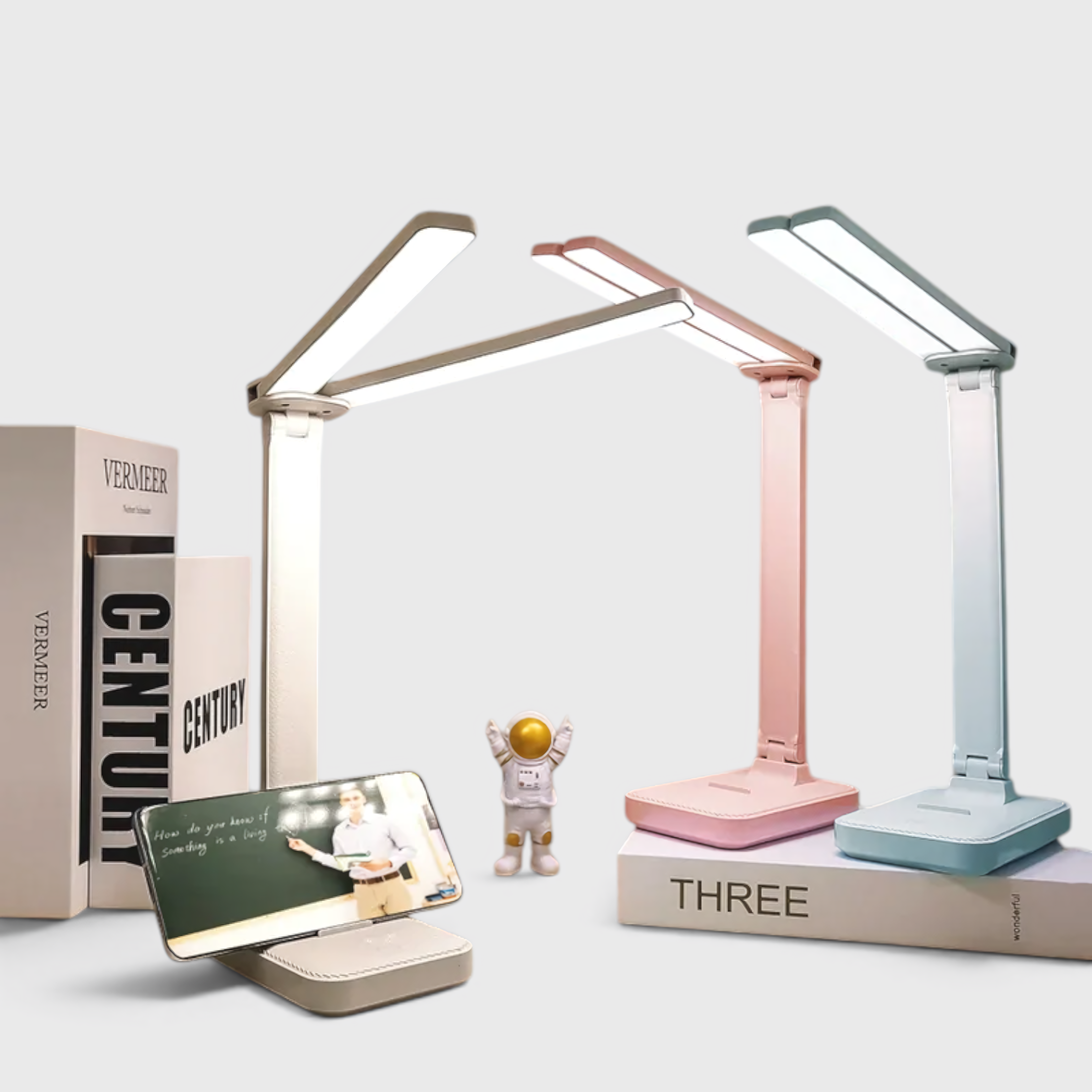 Kabellose LED Schreibtischlampe - Wiederaufladbar, dimmbar, faltbar ABS