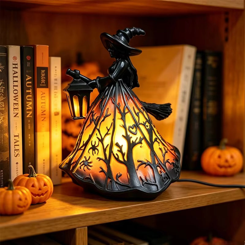 Gothic Vintage Hexenlaterne - Flammenloses LED-Design 30cm