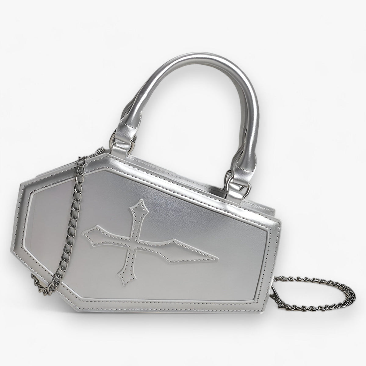Gothic Sarg-Handtasche mit Kette für Halloween