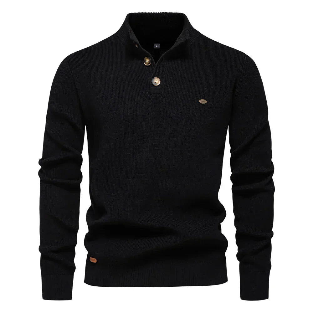Aatos | Elegantes Herren-T-Shirt mit einzigartigem Knopfdesign für einen stilvollen Look