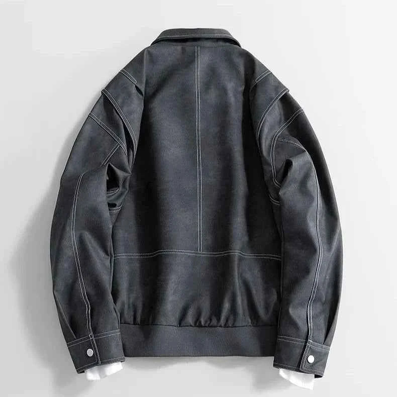 Modischer Leder-Motorradjacke für einen mutigen Look