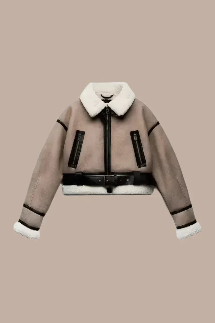 Wiebke – Elegante moderne Ledermantel für Damen für einen schicken und stilvollen Look