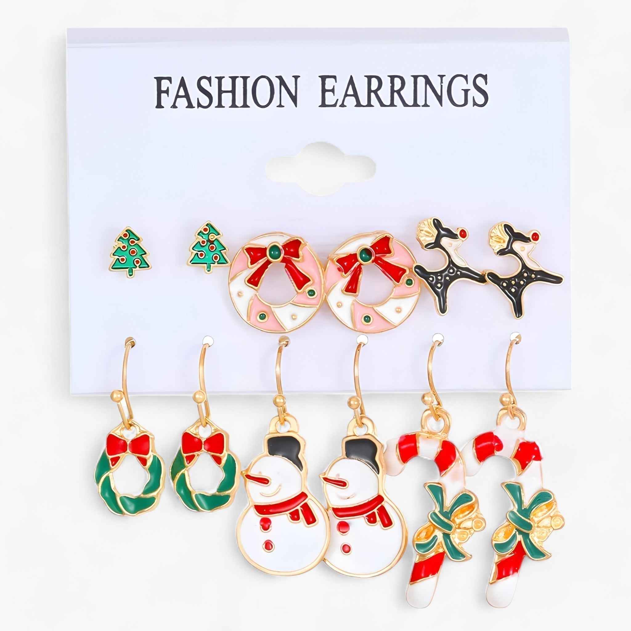 Sparkle | 6 Paar Schmuckohrringe mit funkelnden Zirkonia – Perfekt für festliche Anlässe