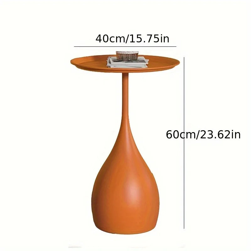Ariessa - Mobischer runder Beistelltisch mit integrierter Beleuchtung für ein luxuriöses und modernes rundes Design für Sofa oder Bett
