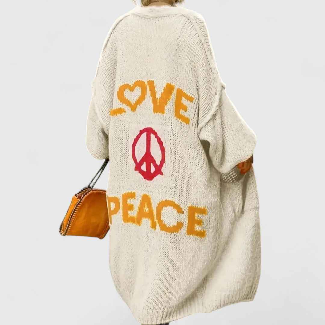 Yosha - Stylischer Patchwork-Strick-Cardigan für kuscheligen Chic