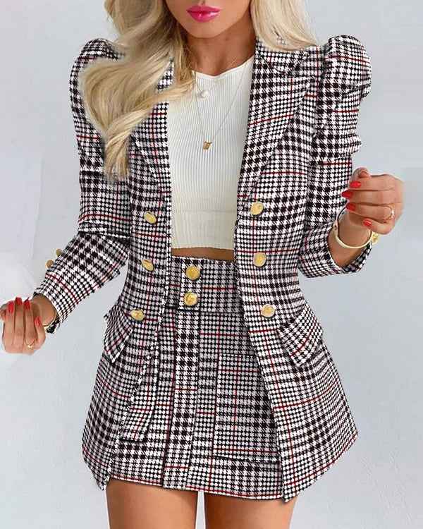 Chic Bella Damen Blazer- und Rock-Set – Elegant und Vielseitig