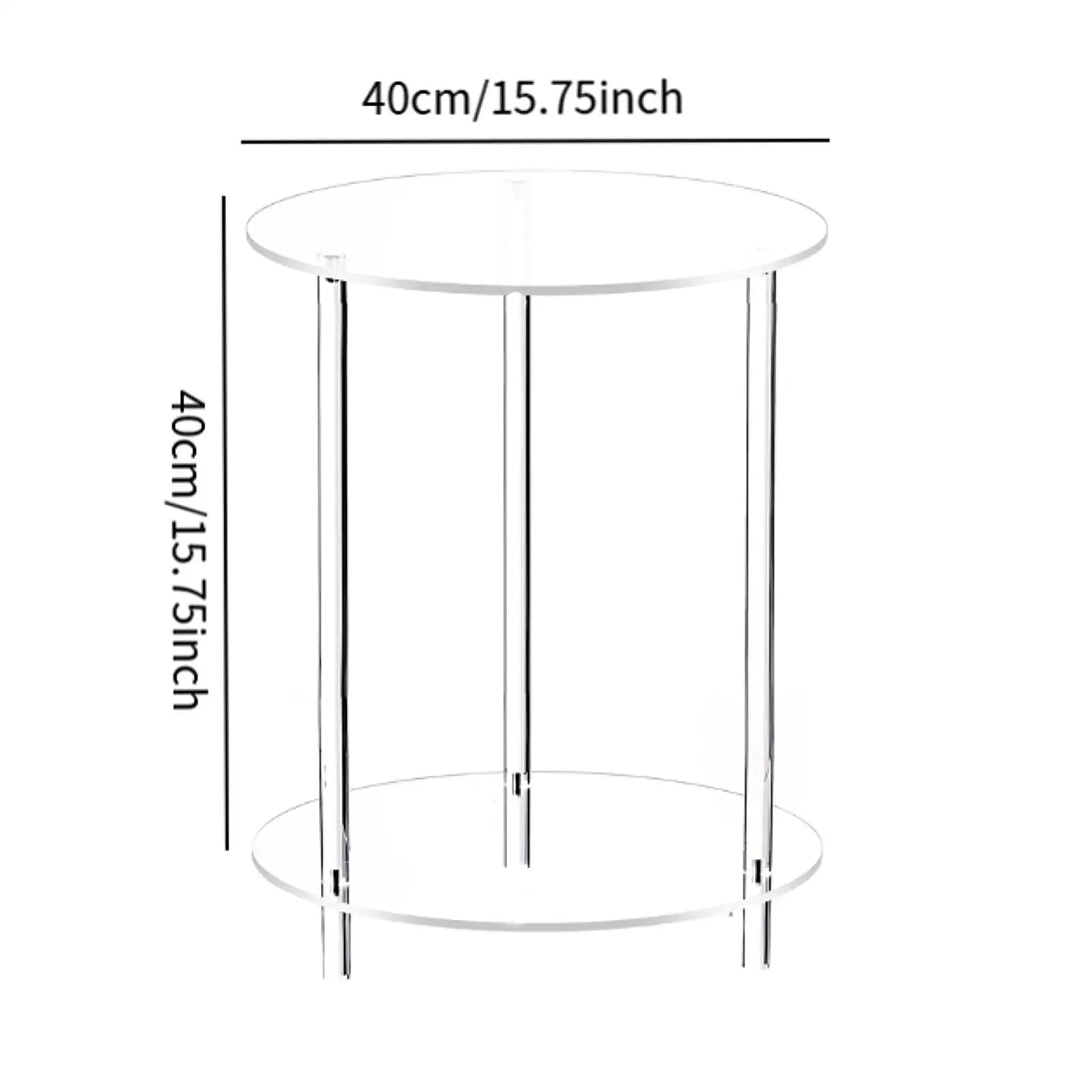 Seralya - Stilvolle Minimalistische Acryl Beistelltisch mit Luxuriösem Tragbarem Design