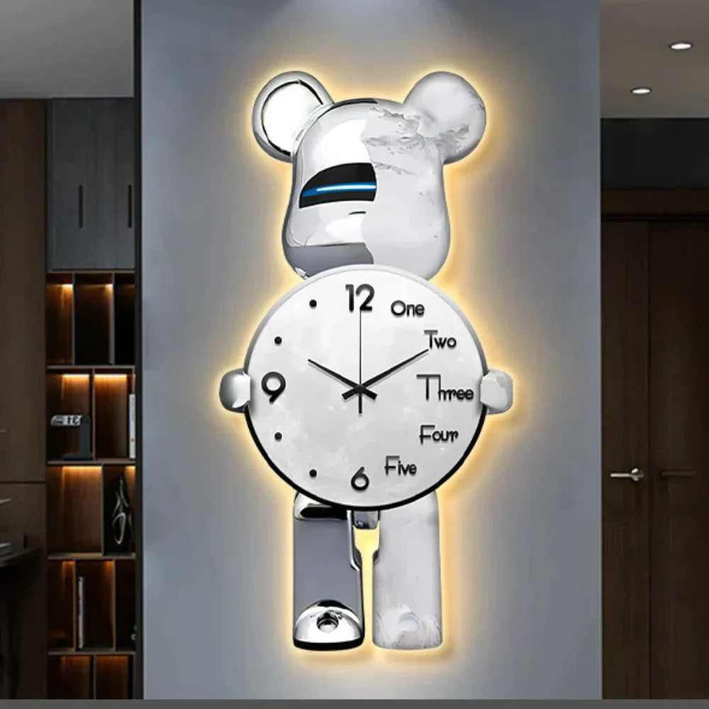 Niedliche Bärenuhr - Charmante Bären-Cartoon-Klingel für eine verspielte und süße Note