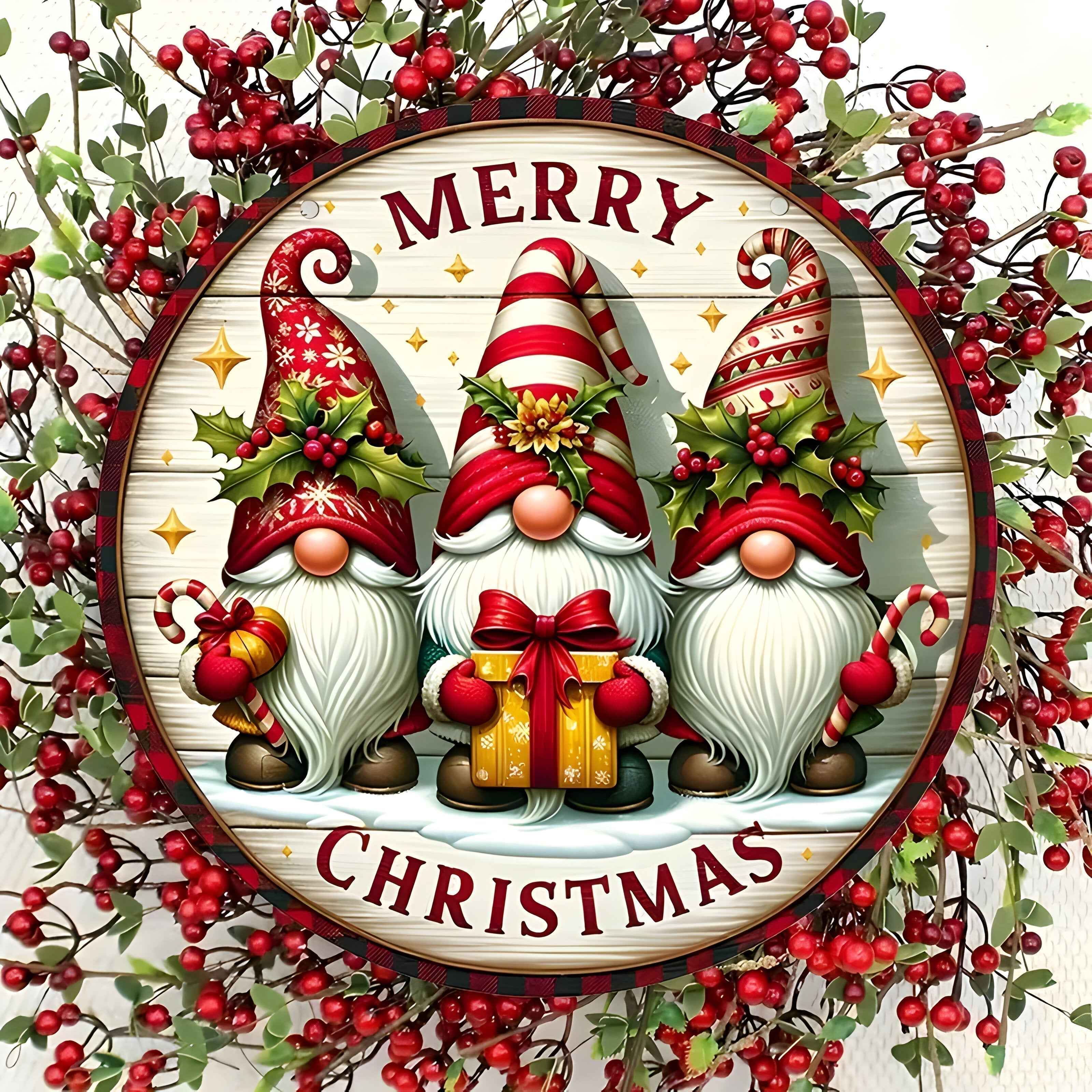 Festliche Emily-Dekoration | Holzgnom-Paneel – Verleihen Sie Ihrem Zuhause eine magische und phantasievolle Note