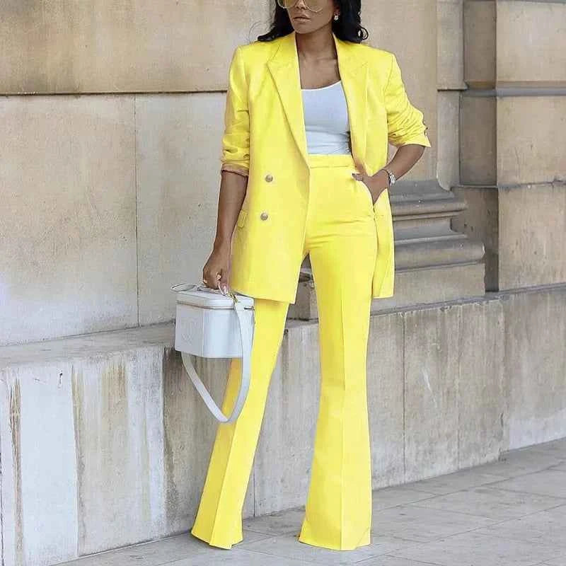 Lauren | Elegantes formelles Anzugset mit maßgeschneidertem, langem Blazer für Damen