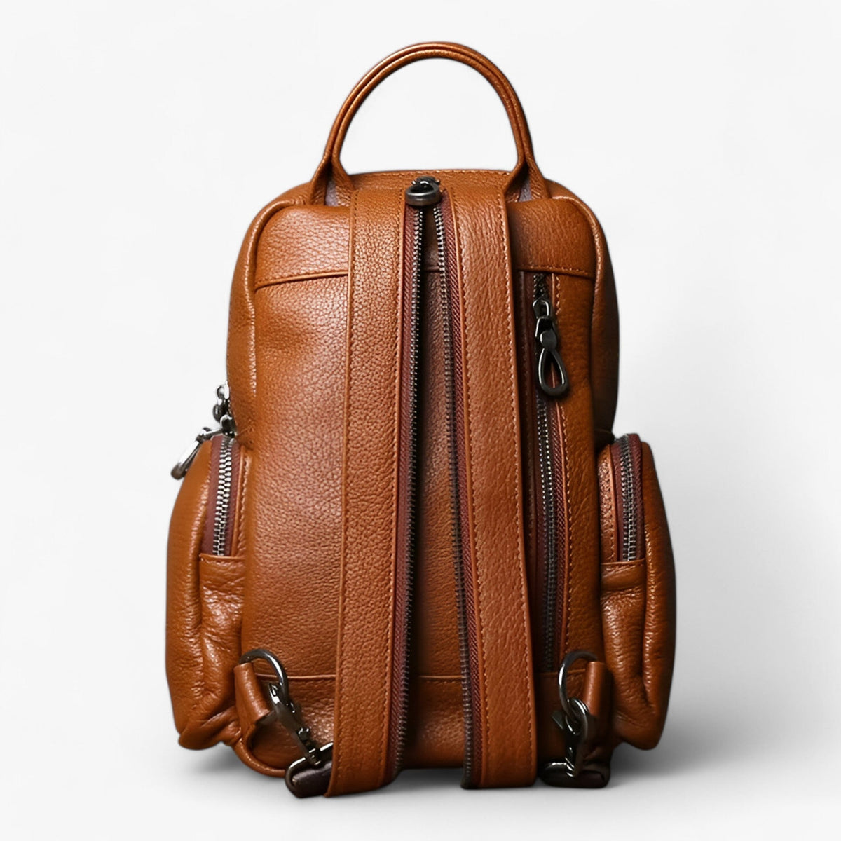 Herren 2-in-1 Leder Brusttasche und Rucksack