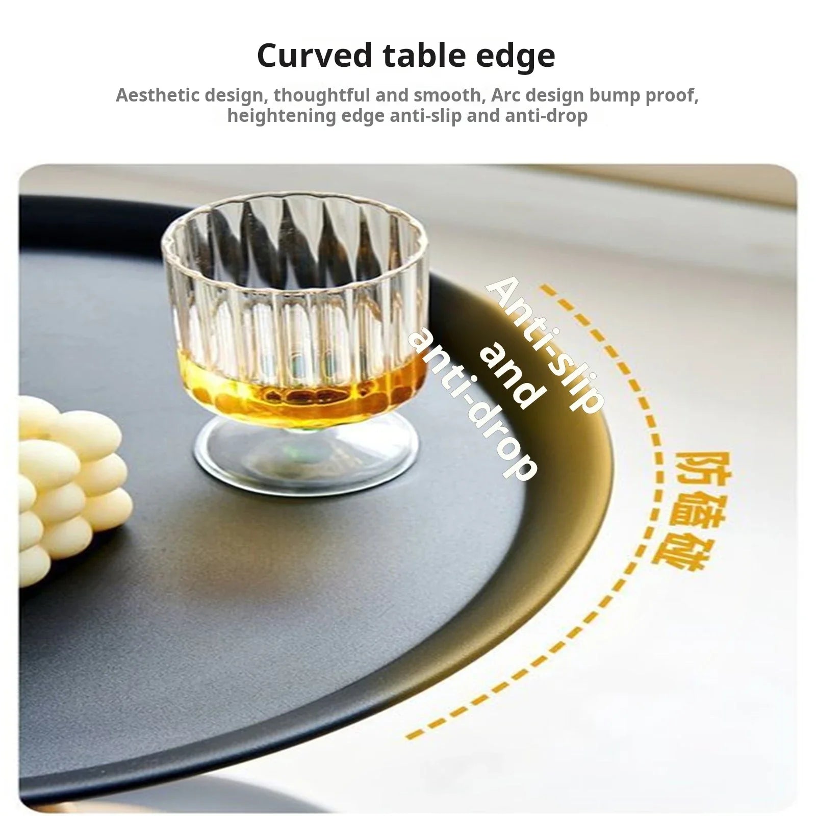 Auranelle – Italienisches Design Luxer kleiner runder Beistelltisch für ein elegantes und modernes Interieur