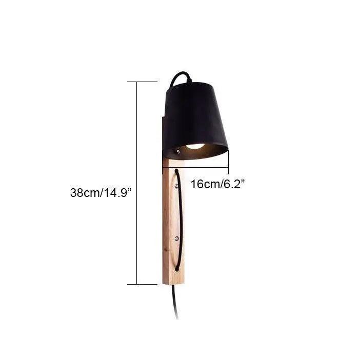Schwarze Wandlampe Mit E27-Sockel 4