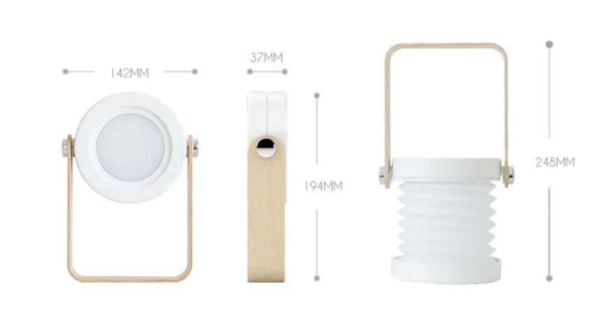 Taktile LED Nachtlampe mit Dimmer, tragbar und wiederaufladbar per USB