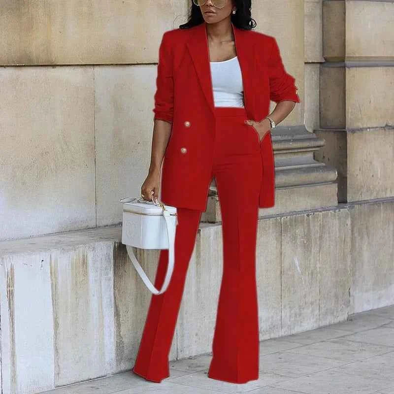 Lauren | Elegantes formelles Anzugset mit maßgeschneidertem, langem Blazer für Damen
